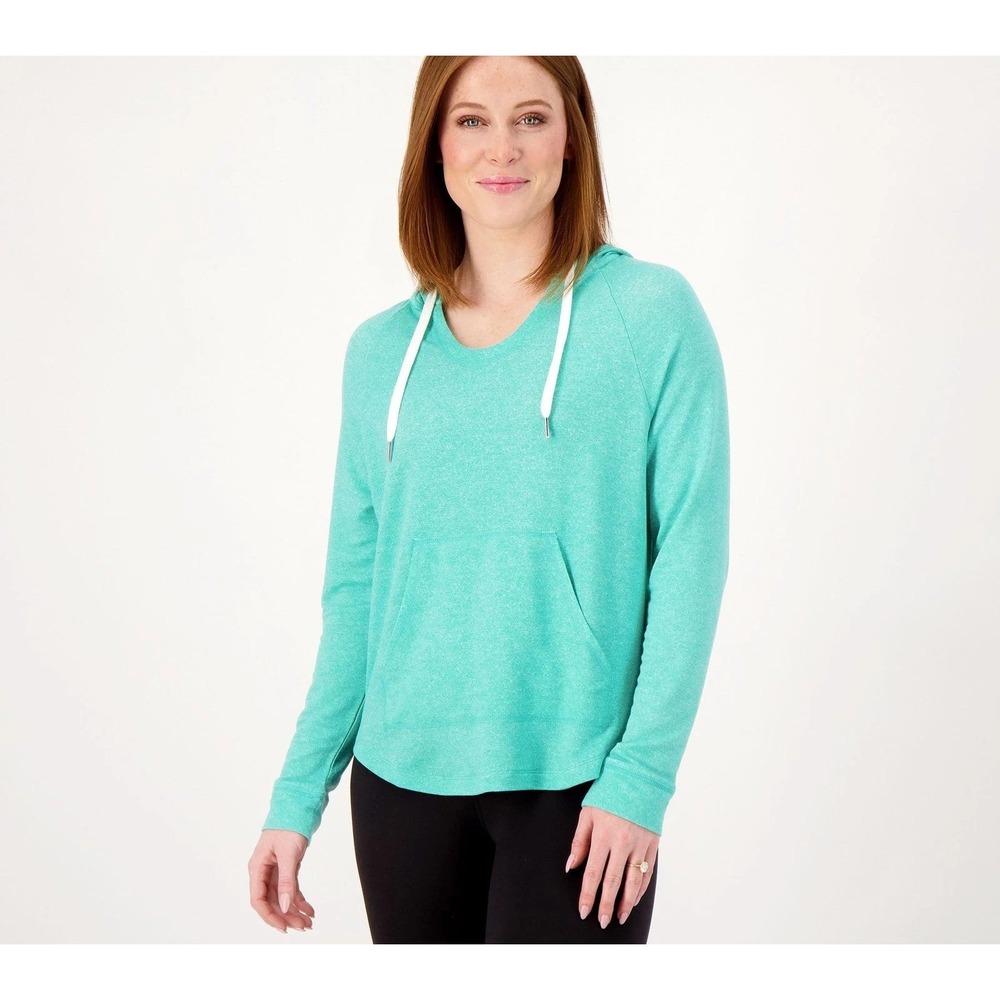 Koolaburra by UGG Hoodie Womens‎ Medium Teal Heather Pullover Kangaroo Pocket M